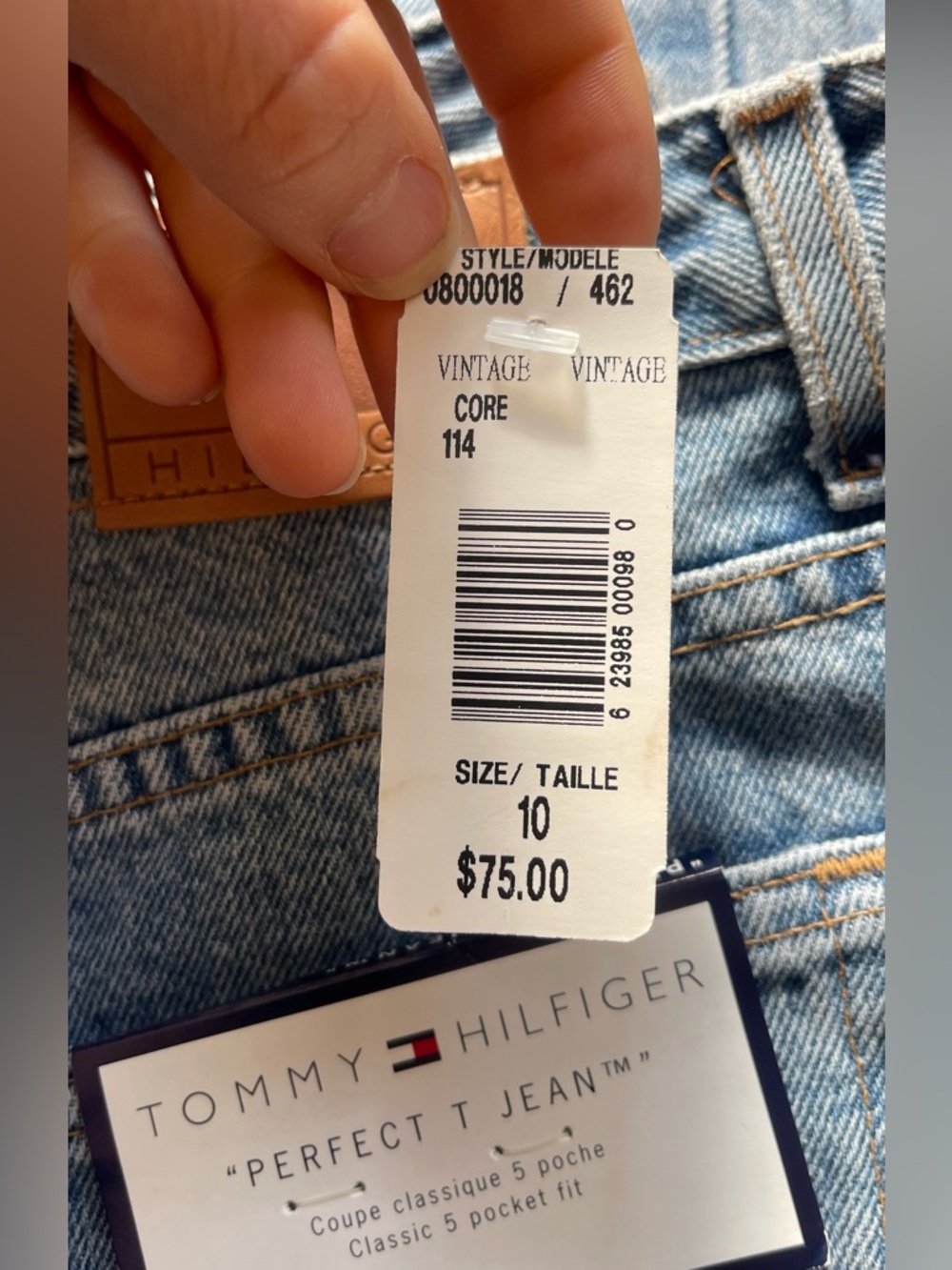 NWT Y2K Deadstock Tommy Hilfiger Perfect T High Rise Mom Straight Leg Jeans - Picture 12 of 13